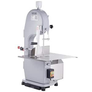 Commercial Electric Meat Bandsaw 1100-Watts Stainless Steel Bone Saw Machine Frozen Meat Cutter, Silver