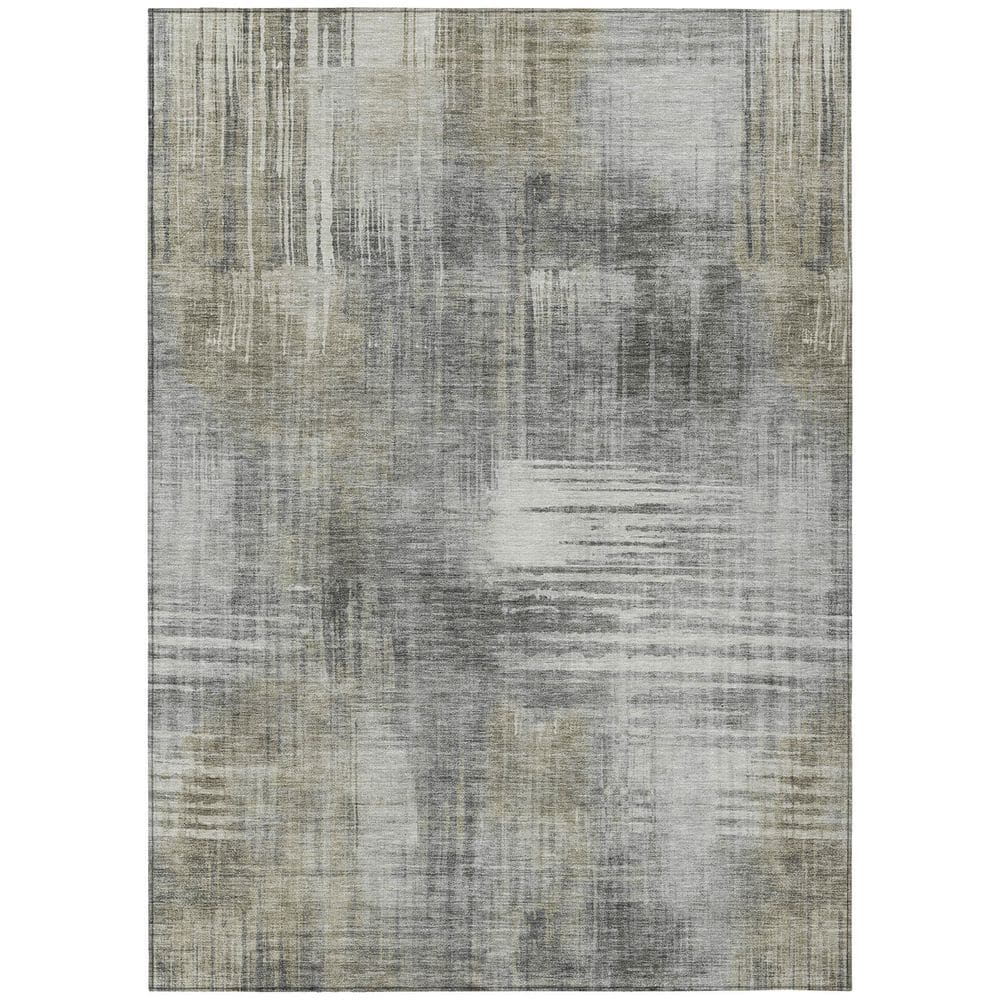 Chantille Machine Washable Indoor/Outdoor Abstract ACN2718 Pewter 8 ft. x 10 ft. Area Rug price history on PriceWatchPro