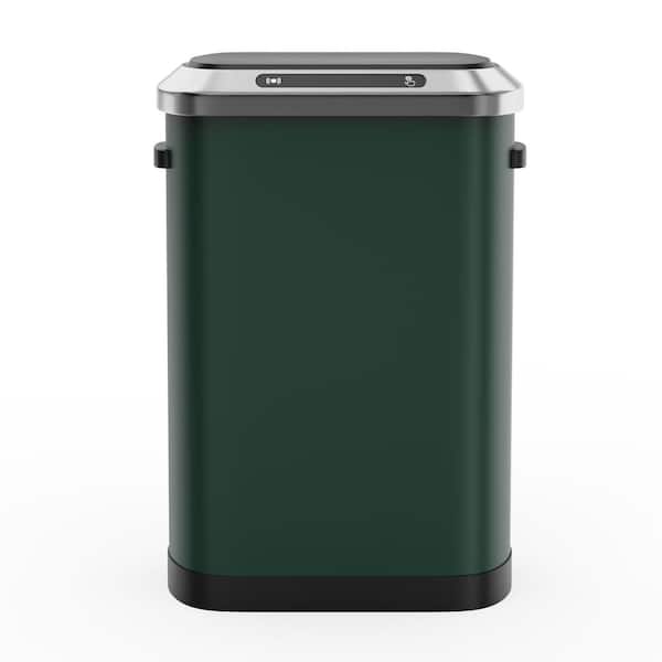 Unbranded 13.2 Gal. Green Smart Automatic Metal Household Trash Can Full Intelligent Sensor
