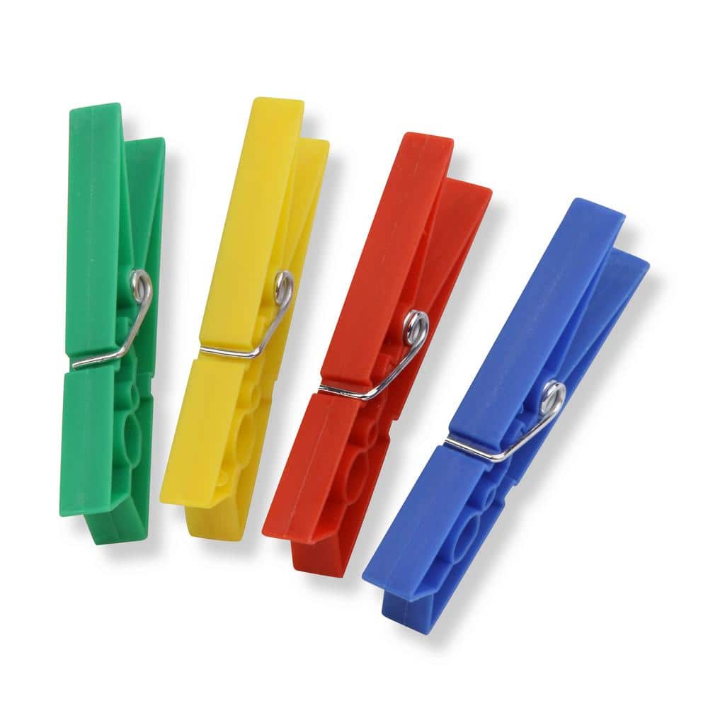 Concept image of tiny clothespins holding different color notes on