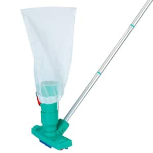 17.7 in Telescopic Pole Pool Vacuum Head Brush Cleaner, Cleaning Tool Kit w/Bag Above Ground Pool Spas Ponds, Fountain