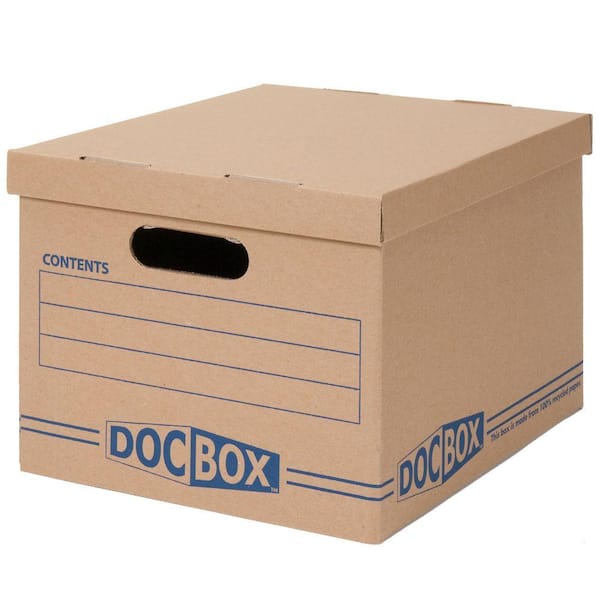 Pratt Retail Specialties 15 in. L x 10 in. W x 12 in. D Document Storage Box (10-Pack)