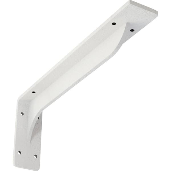 2 in. x 5 1/4 in. x 14 in. Hammered White Embrey Steel Bracket