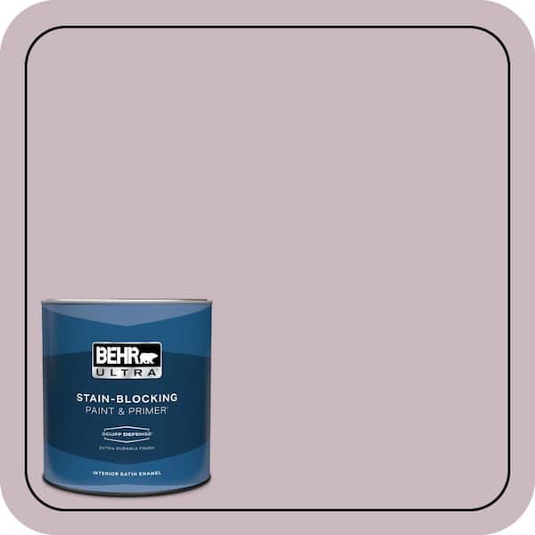 BEHR ULTRA 1 qt. #690E-3 Iris Pink Extra Durable Satin Enamel Interior Paint & Primer