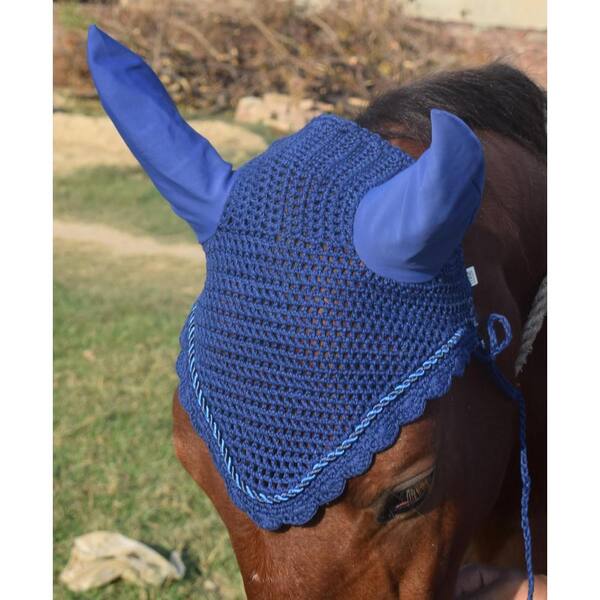 ITOPFOX Horse Ear Fly Bonnet Net Hat Hood Mask Veil Full Hand Made