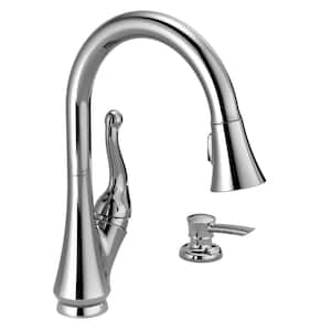 Talbott Single-Handle Pull-Down Sprayer Kitchen Faucet with Soap Dispenser in Polished Chrome