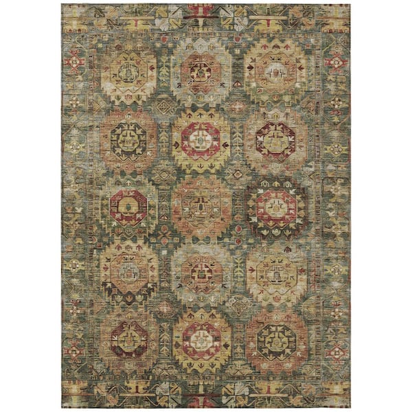 Addison Rugs Chantille Machine Washable Indoor/Outdoor Abstract ACN2024 Aloe 9 ft. x 12 ft. Area Rug