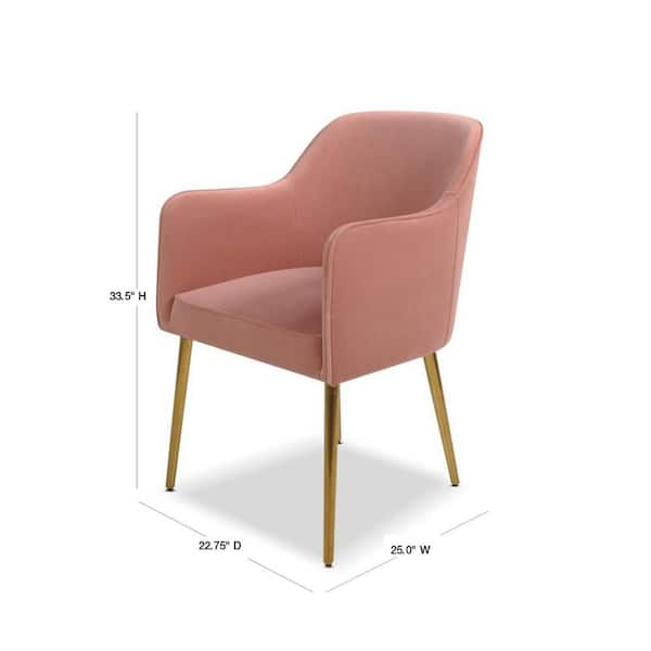 blush mid century chair