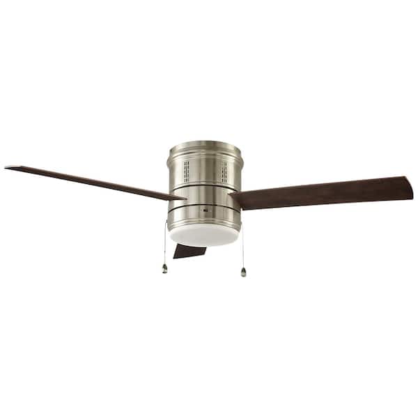 Home Decorators Collection Gamali 52 in. LED Indoor Brushed Nickel Ceiling Fan with Light Kit