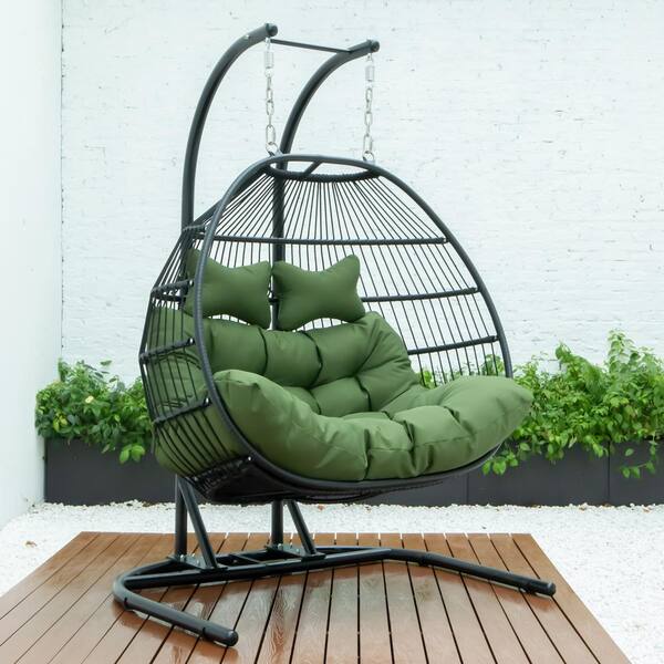 outdoor double egg hanging chair