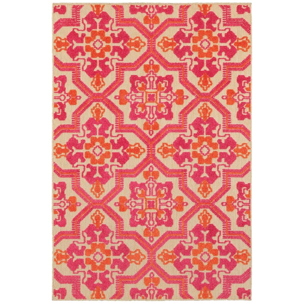 Sarita Strawberry 8 ft. x 11 ft. Outdoor Patio Area Rug price history on PriceWatchPro
