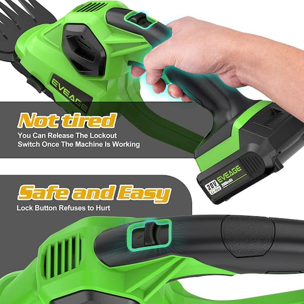 EVEAGE 15.74 in. 20 Volt Cordless Grass Shears Handheld Grass