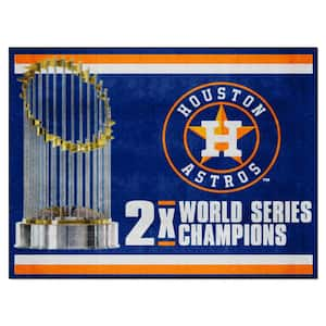 Houston Astros Dynasty 8 ft. x 10 ft. Blue Plush Area Rug