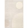 nuLOOM Gloria Abstract Shag Beige 6 ft. Round Modern Area Rug KSCM05A-R606