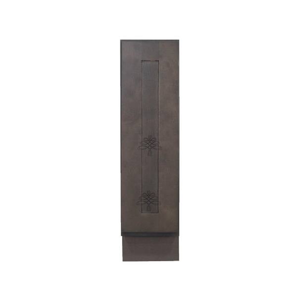 LIFEART CABINETRY Lancaster Shaker Assembled 6 in. x 34.5 in. x 24 in. Base Spice Drawer Cabinet in Vintage Charcoal