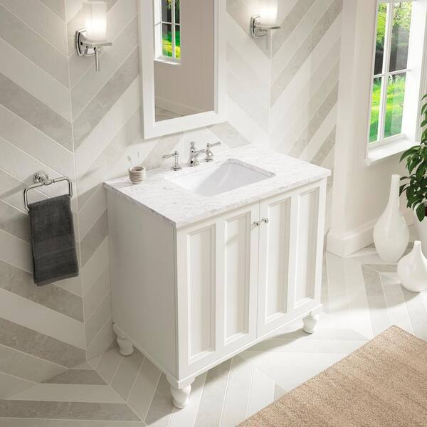 KOHLER Caxton Rectangle Undermount Bathroom Sink in White K