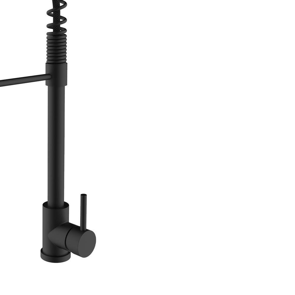 Black Stainless Steel Pull-Out Spray Kitchen Faucet