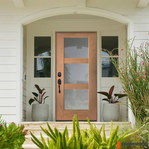 Krosswood Doors BRIGHTON Modern 36 in. x 79 in. 3-Lite Right-Hand