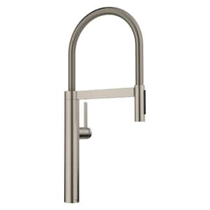 Culina II Single Handle Pull Down Sprayer Kitchen Faucet in Satin Platinum