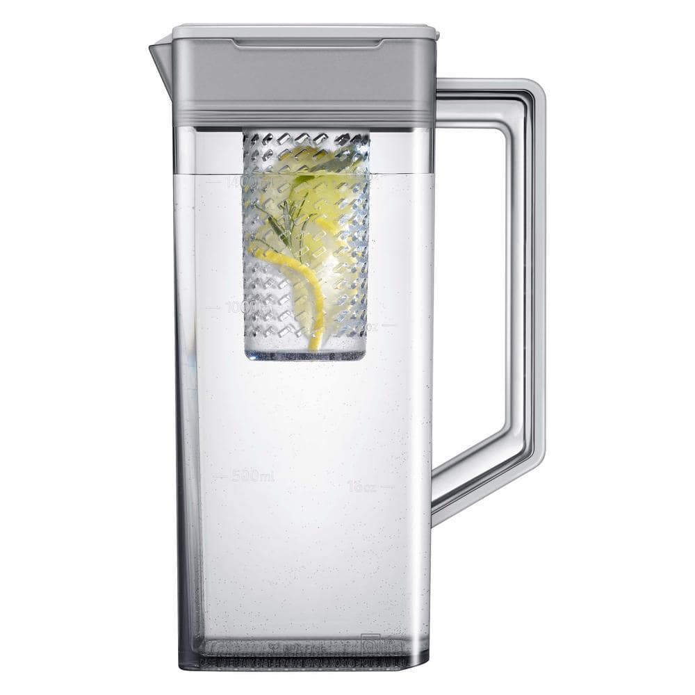 Morning Blue Glass 29 cu. ft. Smart French Door Refrigerator with Ice Maker