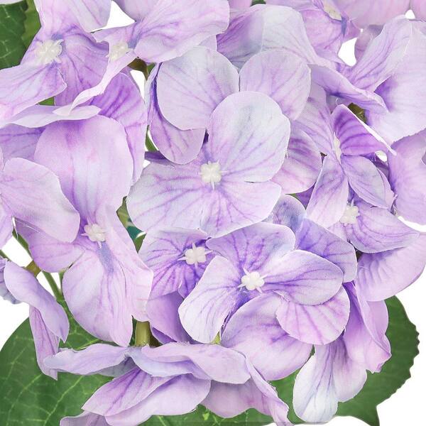 LIVING LUXURY 20 in. Deluxe Natural-Look Purple Artificial
