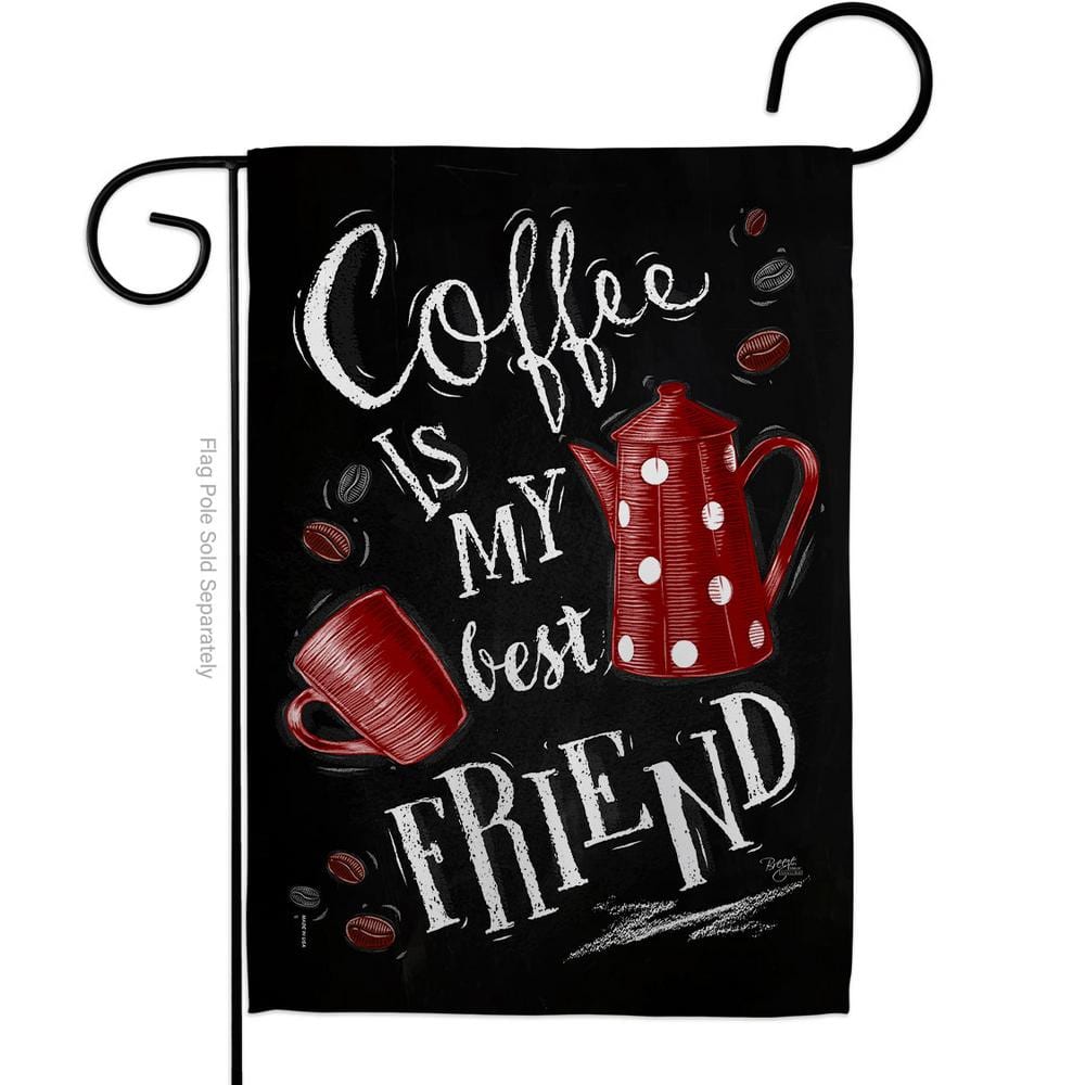 13 in. x 18.5 in. Coffee My Best Friend and Tea Garden Flag Double-Sided Beverages Decorative Vertical Flags price history on PriceWatchPro