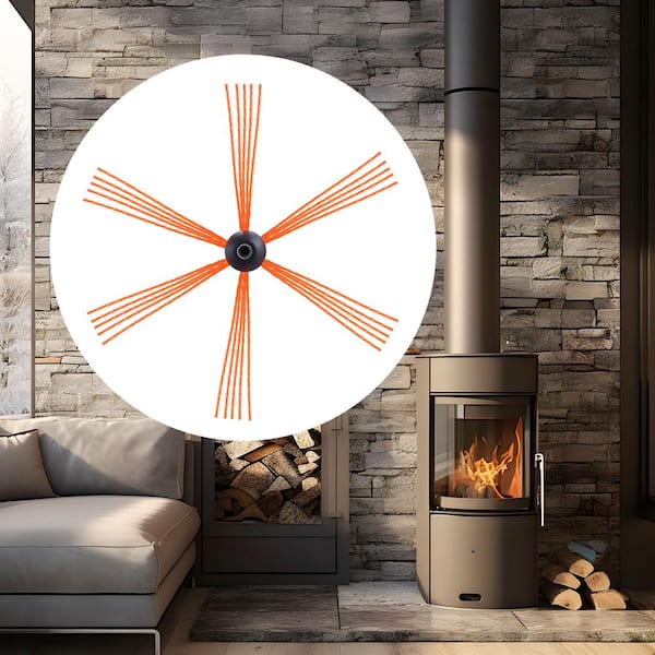 39 ft. Chimney Sweep Kit with 12 Reinforced Nylon Flexible Rods 360-Degree Cleaning Brush Chimney Cleaner