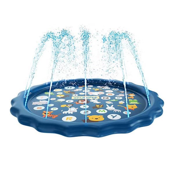 Alpulon Round 68 in. Inflatable Pool Toy Splash Pads Splash Water Sprinkler Pad for Baby Toddler Kids