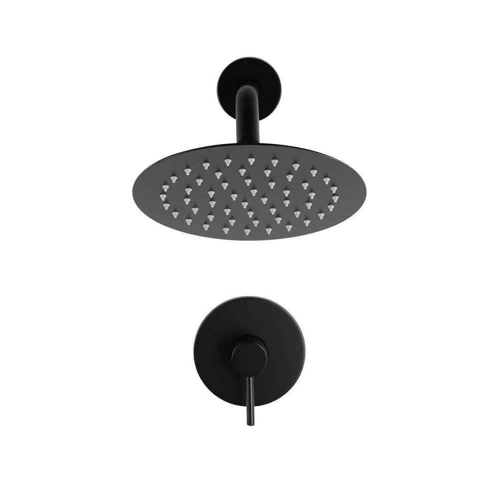 Single Handle 1-Spray Shower Faucet 1.8 GPM with Pressure Balance in. Matte Black (Valve Included) price history on PriceWatchPro