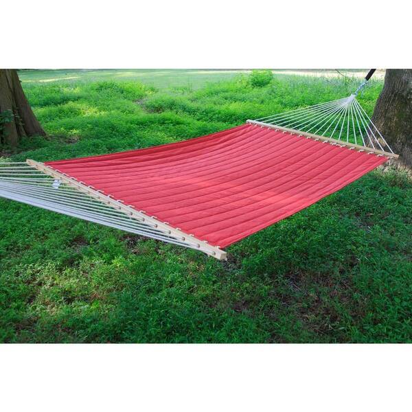 13 Ft Olefin Quilted Hammock In Red Qhdred The Home Depot 
