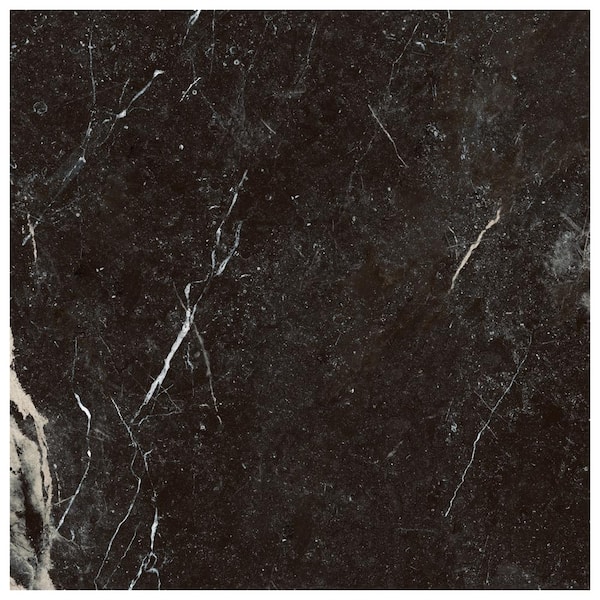 Ivy Hill Tile Signet Sabbia Black 8 in. x 0.35 in. Marble Look Satin Porcelain Floor and Wall Tile Sample