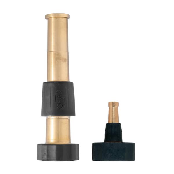 Orbit 5 in. Heavy-Duty Adjustable Brass Spray Nozzle with Brass Sweeper Hose Nozzle Set