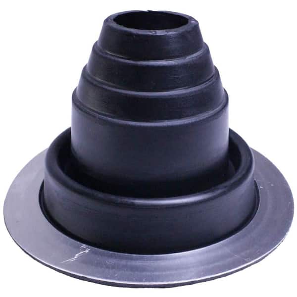 6.25 in. Black EPDM Flexible Roof Jack Pipe Boot Metal Roofing Pipe Flashing, Pipe OD 1-3/4 in. to 3-1/4 in.