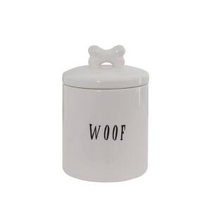 ''Woof'' Jar with Bone Shaped Handle on Lid