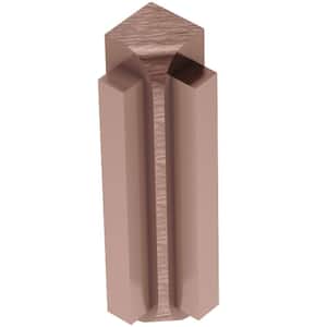 Rondec-Step Brushed Copper Anodized Aluminum 3/8 in. x 1-7/8 in. Metal 90° Inside Corner