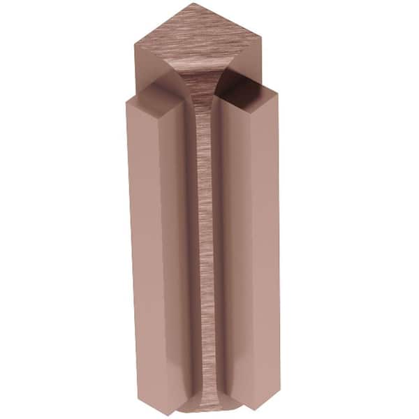 Schluter Rondec-Step Brushed Copper Anodized Aluminum 3/8 in. x 2-5/8 in. Metal 90° Inside Corner