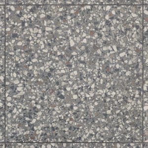 Bryant Charcoal Gray 23.4 in. x 23.4 in. Matte Porcelain Terrazzo Look Floor and Wall Tile (15.49 sq. ft./Case)