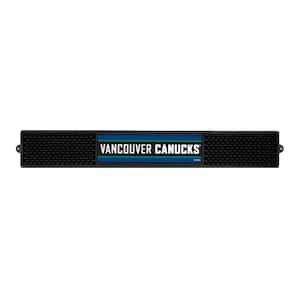 NHL- 3.25 in. x 24 in. Black Vancouver Canucks Drink Mat