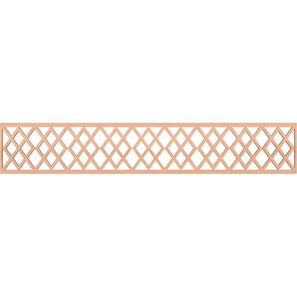Ekena Millwork Hadley Fretwork 0.25 in. D x 46.625 in. W x 8 in. L Alder Wood Panel Moulding