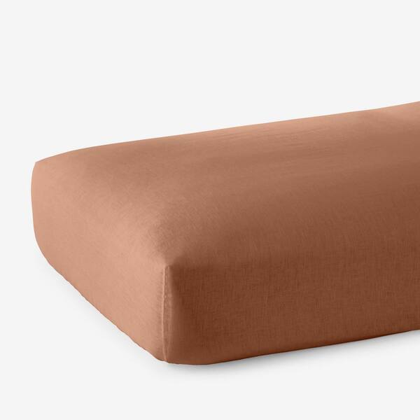 The Company Store Legends Hotel Clay Relaxed Linen Twin Fitted Sheet