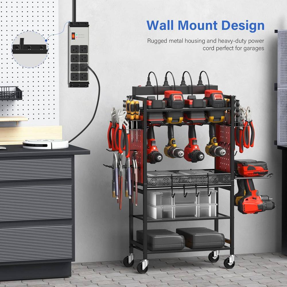 15 ft Gray Heavy Duty Metal Power Strip with 8 Outlets