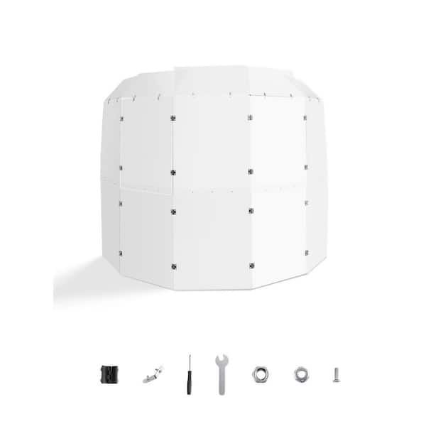 VEVOR Drum Shield 5-Panels 2 ft. x 5 ft. Portable Acrylic Drum Cage with Zinc Alloy Hinges and Deflectors