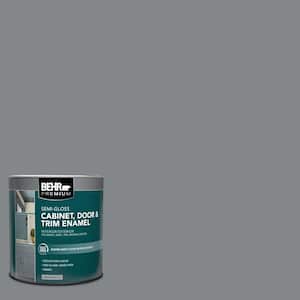 1 qt. #N500-5 Magnetic Gray color Semi-Gloss Enamel Interior/Exterior Cabinet, Door & Trim Paint