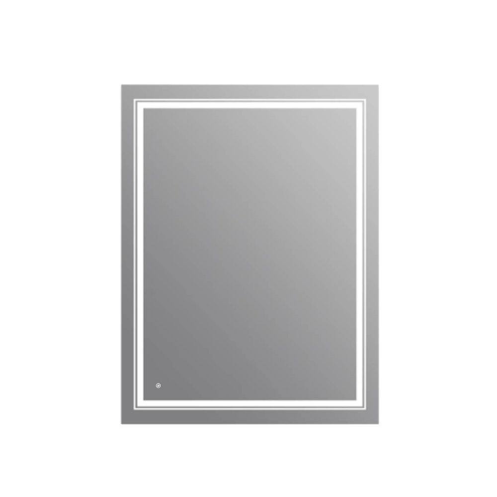 24 in. W x 30 in. H Rectangular Frameless LED Wall Mount Anti-Fog Modern De
