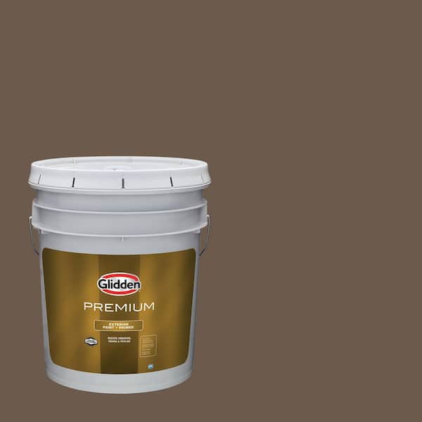Glidden Premium 5-gal. PPG1077-7 Coffee House Flat Exterior Latex Paint