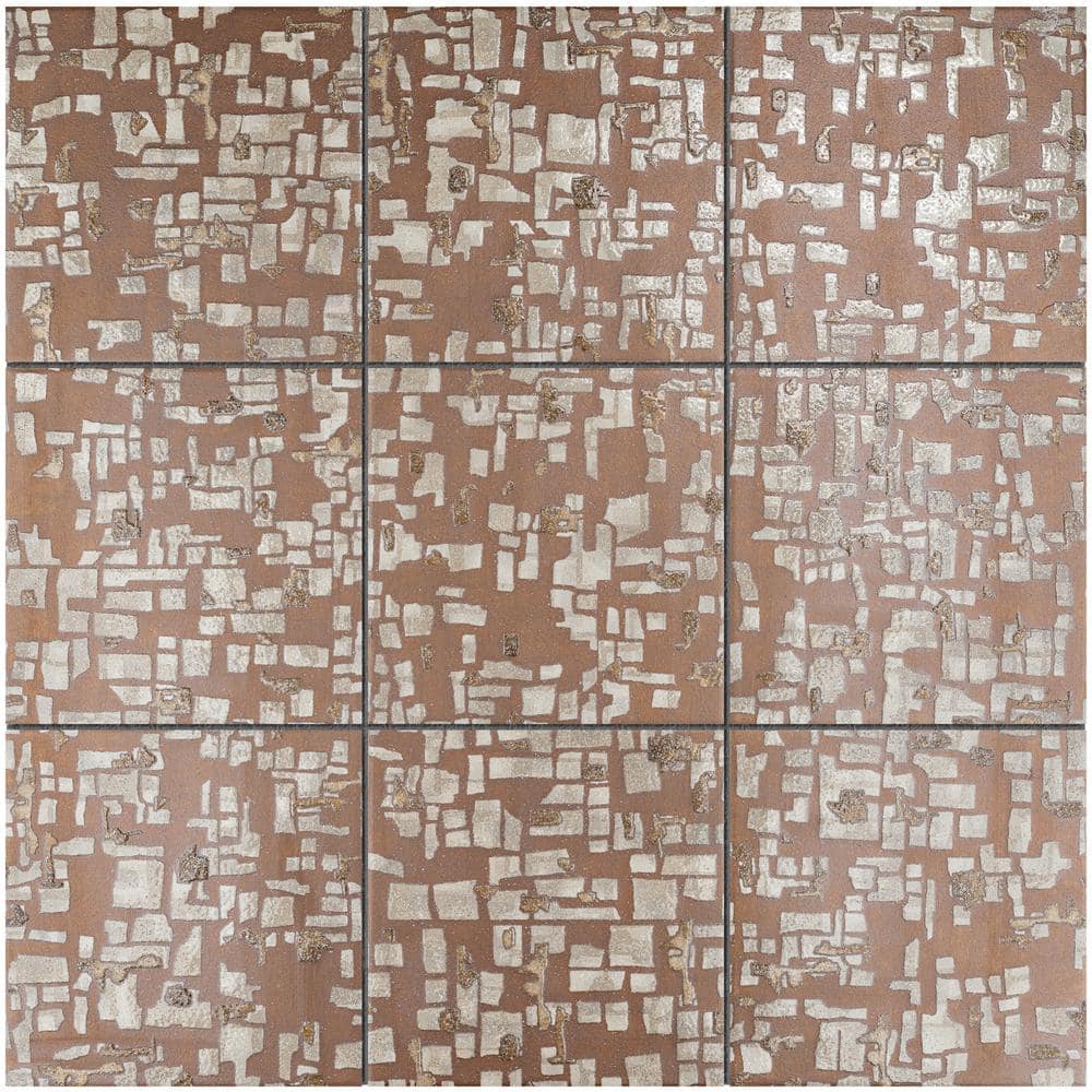 Charlotte 8x8 Fall Copper Textured Porcelain Square Tile