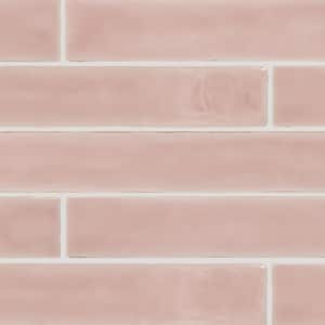 Artistic Reflections Rose 2 in. x 20 in. Glazed Ceramic Undulated Wall Tile (5.24 sq. ft./case)