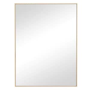Vera 24 in. x 32 in. Modern Rectangle Framed Rose Gold Wall Mount Vanity Mirror