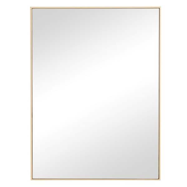 Design Element Vera 24 in. x 32 in. Modern Rectangle Framed Rose Gold Wall Mount Vanity Mirror