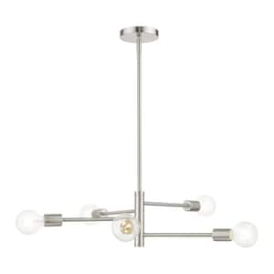 Bannister 5 Light Brushed Nickel Chandelier